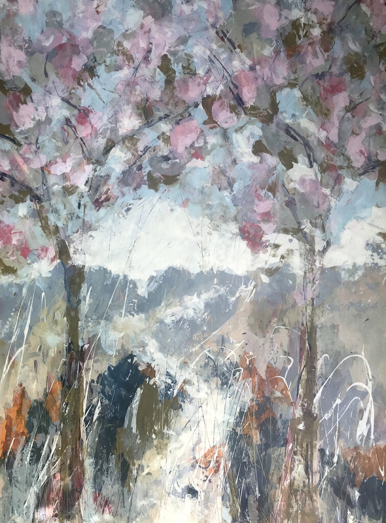 Gail Mason 'Trail' Silkscreen Painting Available 56x76 2023