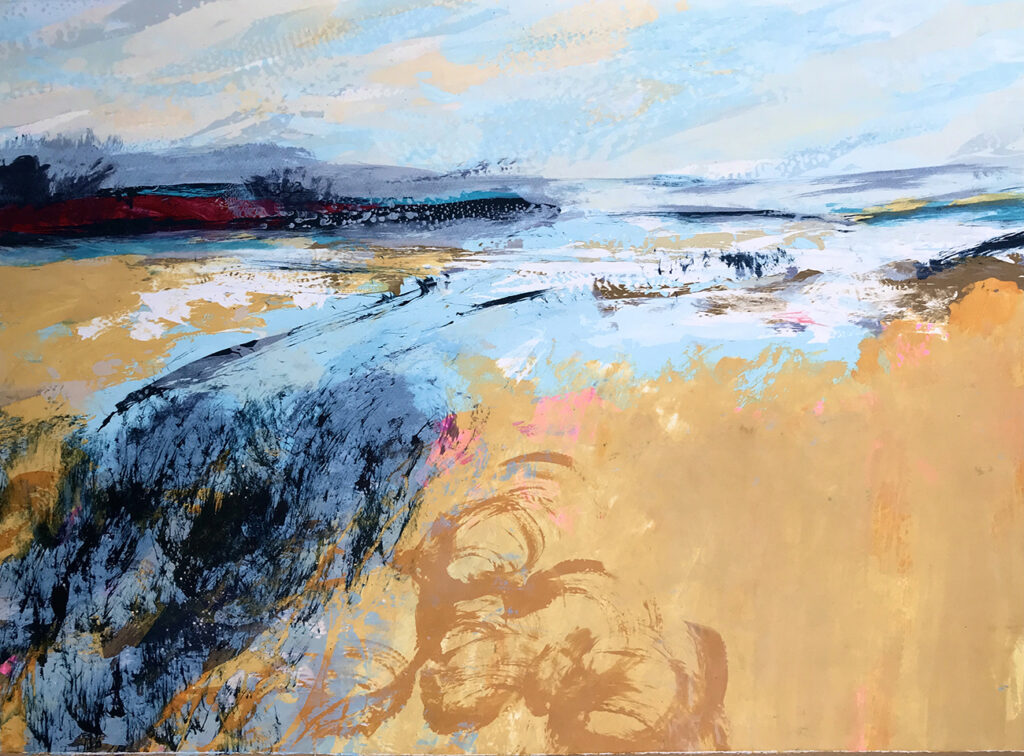 Estuary Screen Painting 56x76cm Gail Mason Reserved