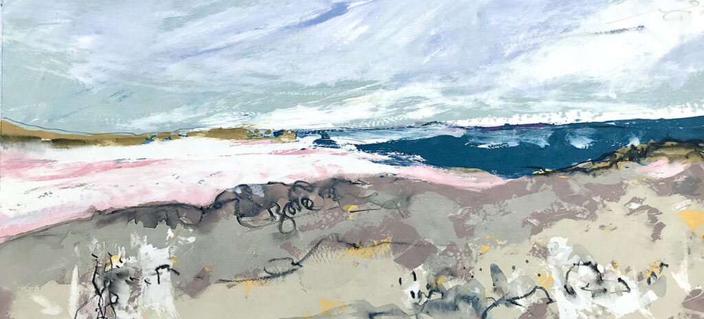 This Land Gail Mason Silkscreen Painting 75x35cm available