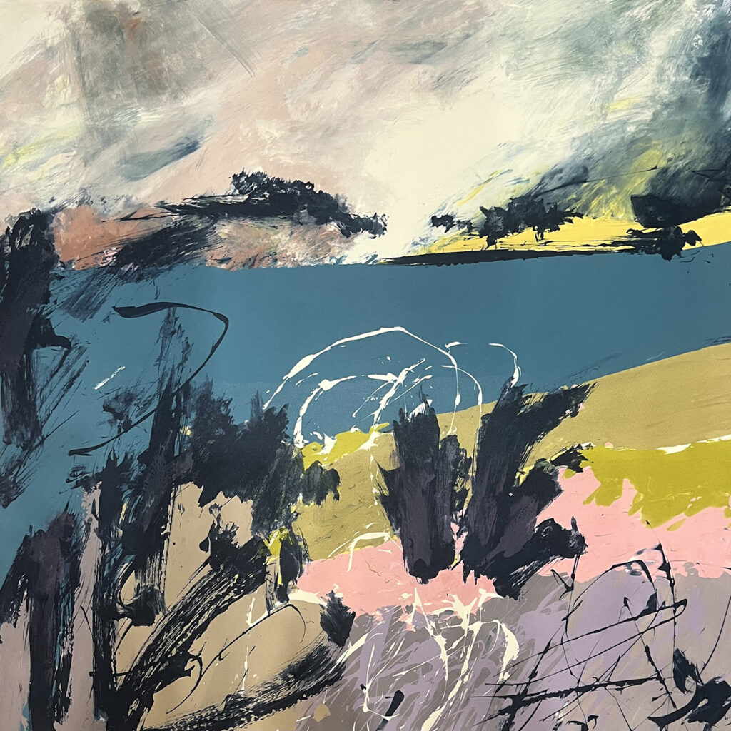 After The Rain Silkscreen Painting 76x76cm Available