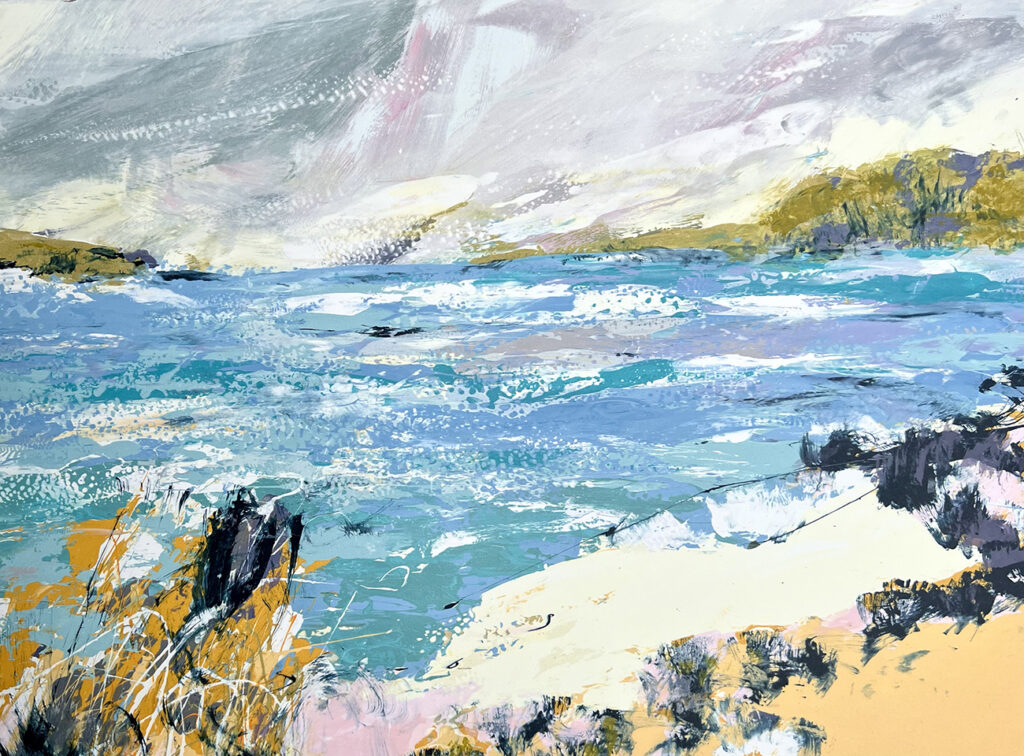 Fresh Light Gail Mason Silkscreen Painting 56x76cm Available