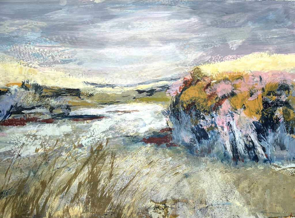 Thicket ii Gail Mason Silkscreen Painting 56x76cm Available